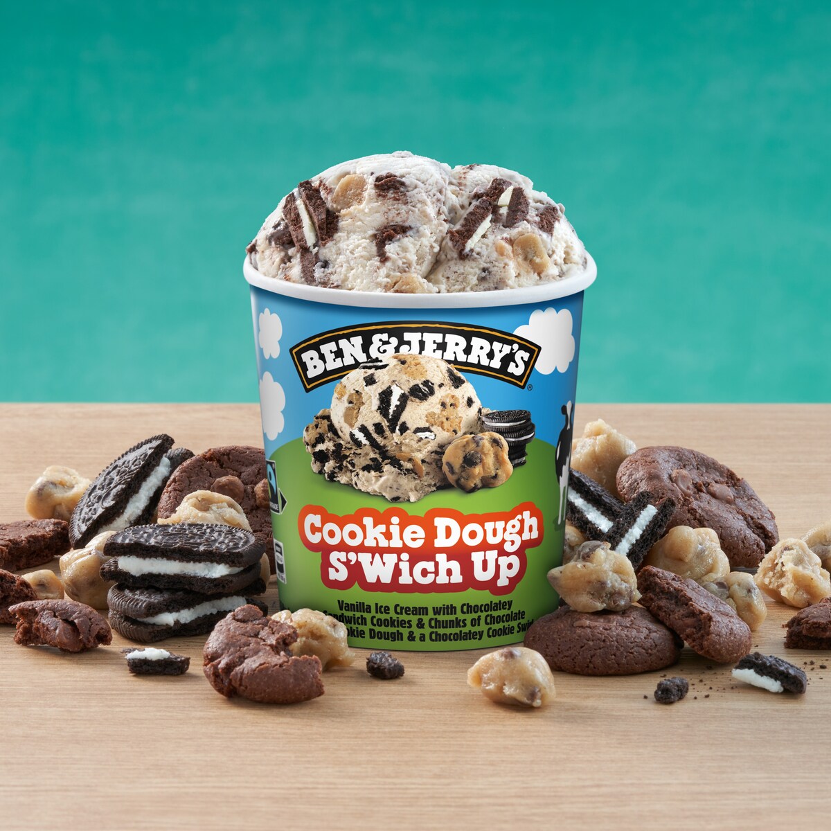 Cookie Dough S'Wich Up Ice Cream - Pint 3 / 4
